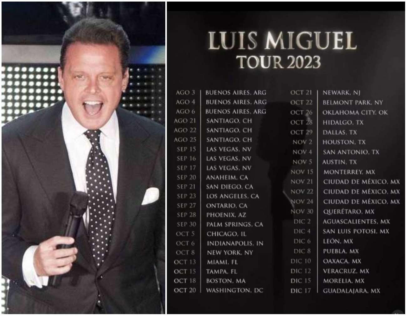 Luis Miguel anuncia Tour 2023 ¡Cantará en Oaxaca! NVI Istmo
