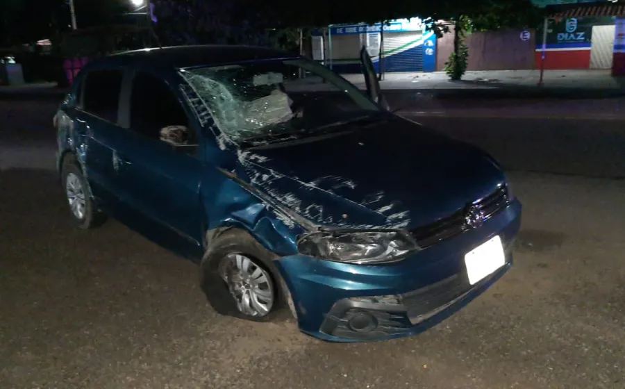 Vehículo dañado por choque