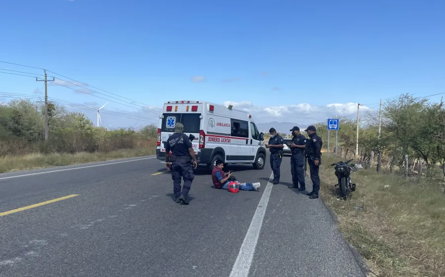 Motociclista accidentado