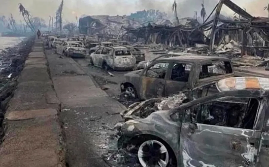 El incendio arrasó con la ciudad de Maui. Foto: Cortesía