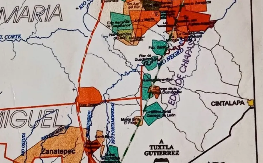 El llamado “punto trino”, es donde convergen los estado de Chiapas, Oaxaca y Veracruz.