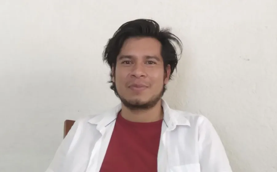 Luis Mijangos, artista integrante del colectivo Celosa de Tehuantepec.