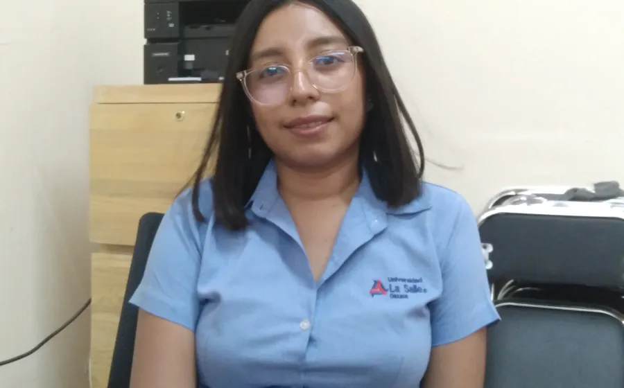 Samantha Jiménez Grijalva, responsable de la Extensión Universitaria de La Salle en Santo Domingo Tehuantepec.