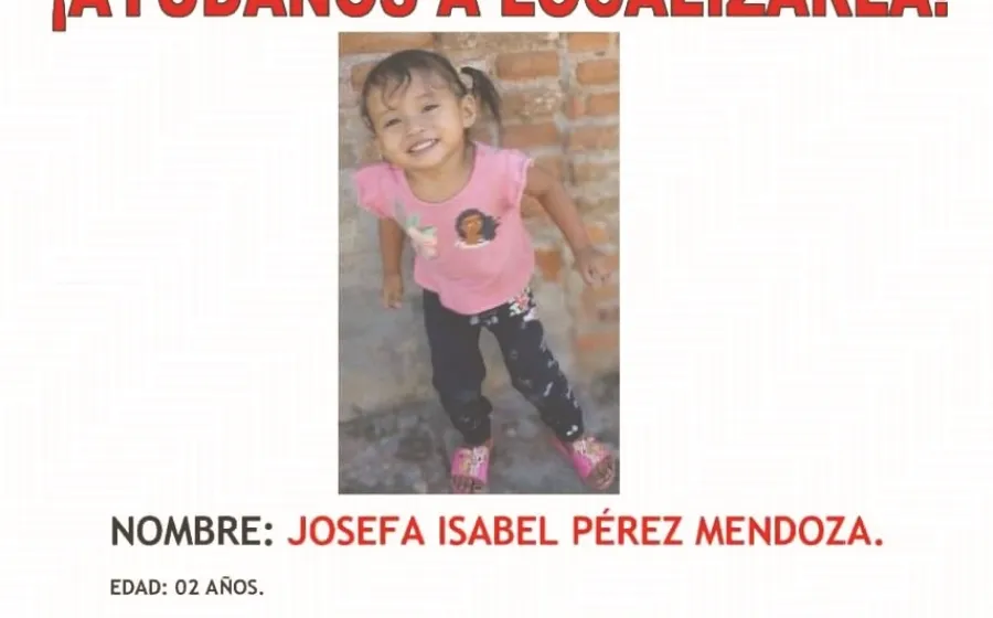 La pequeña tiene apenas dos años. 