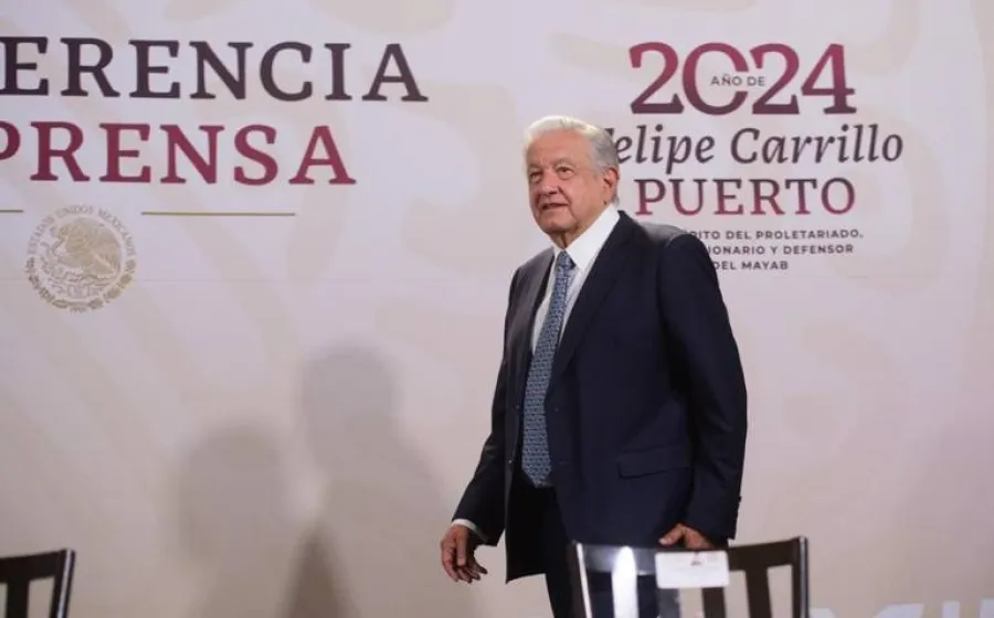 El presidente Andrés Manuel López Obrador durante la conferencia en Palacio Nacional este lunes 6 de mayo. Foto: Agencias