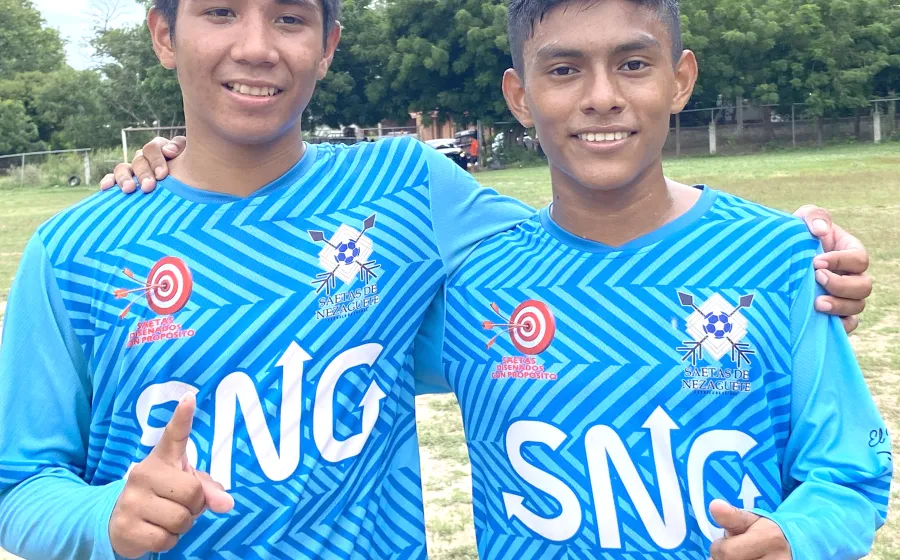  Isaac Castillo y Cecilio Vázquez, autores de los goles del triunfo.