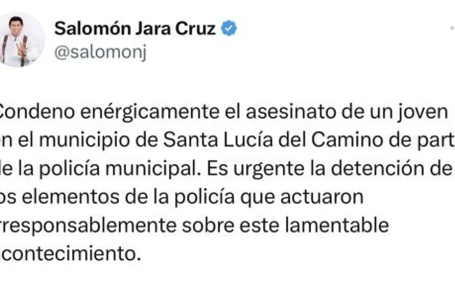 Salomón Jara se pronunció respecto al asesinato de un estudiante, en operativo alcoholímetro. 