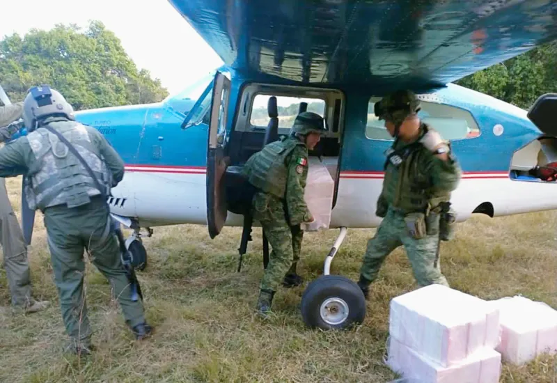 Sedena asegura narco avioneta