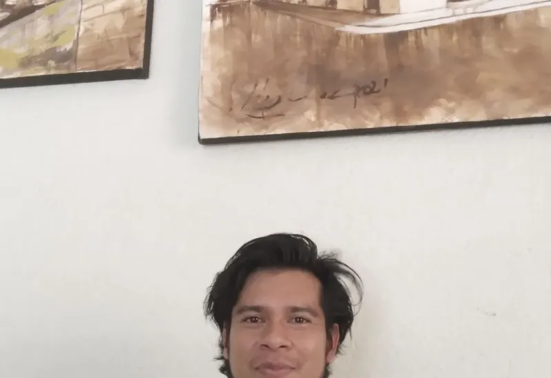 Luis Mijangos, artista integrante del colectivo Celosa de Tehuantepec.