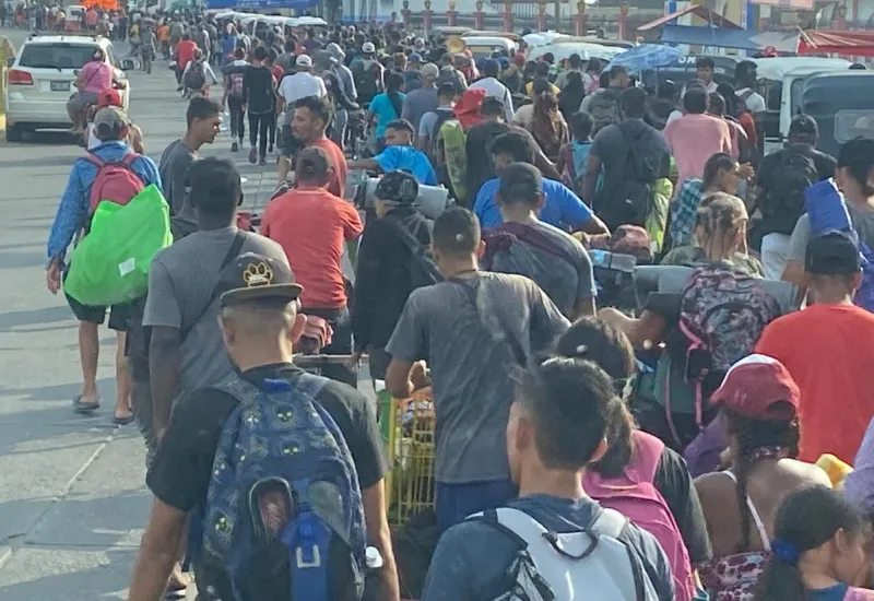 Se espera que este martes, el grupo de migrantes avance hacia Zanatepec.