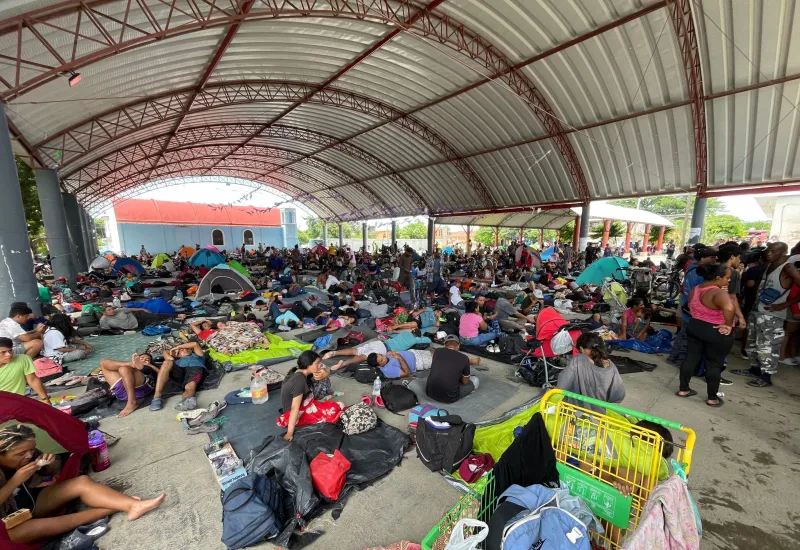 Cada vez más personas integrantes de la Caravana enferman de tos, fiebre y el estómago.