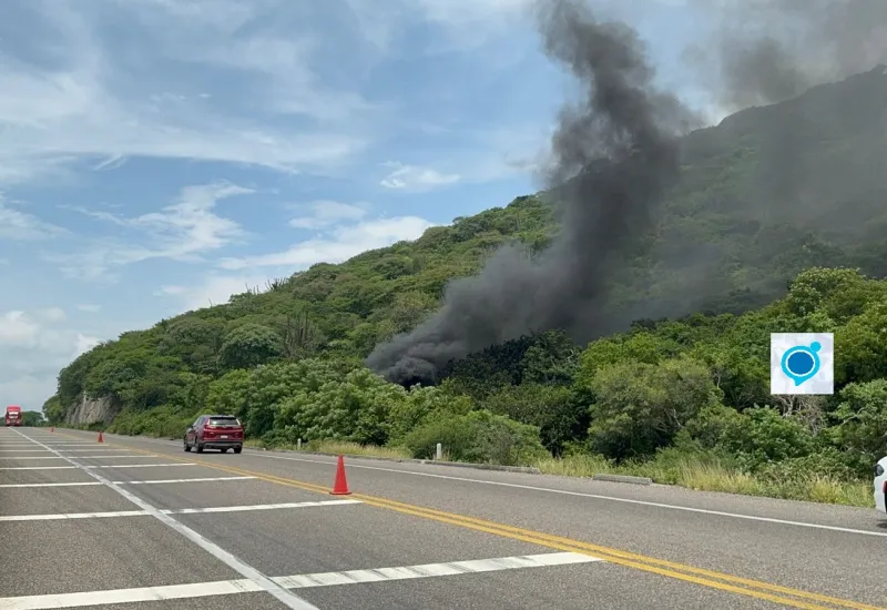 Bomberos de Juchitán sofocaron el fuego.