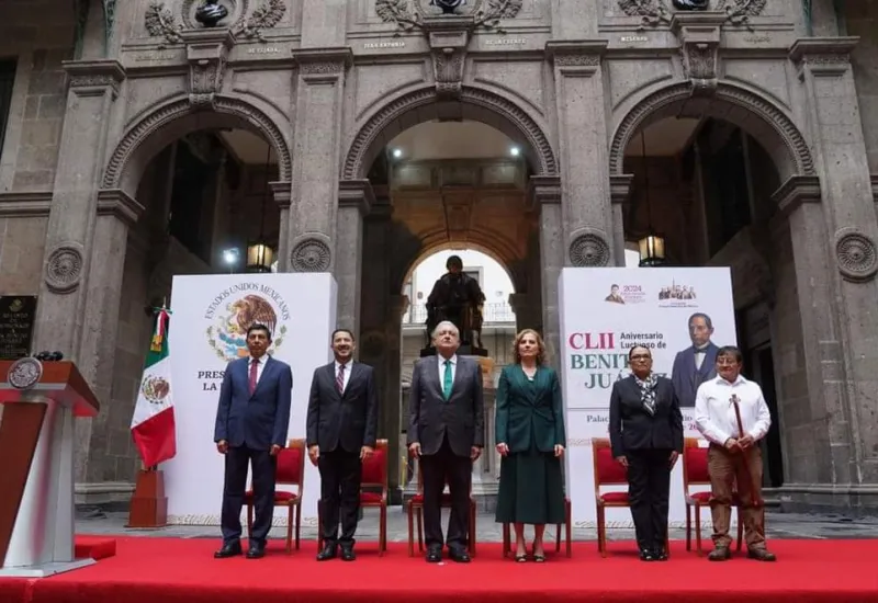 El Mandatario estatal expresó que en su gobierno se prioriza la atención de las y los más desfavorecidos promoviendo y asentando un Estado más justo, democrático y equitativo. Foto: Cortesía.