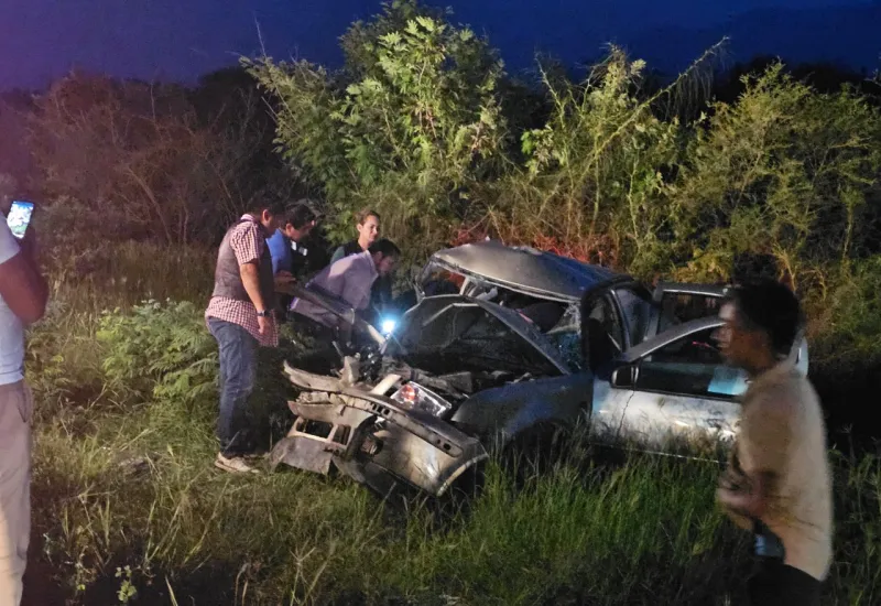 El accidente ocurrió en la carretera de Juchitán a Tehuantepec.