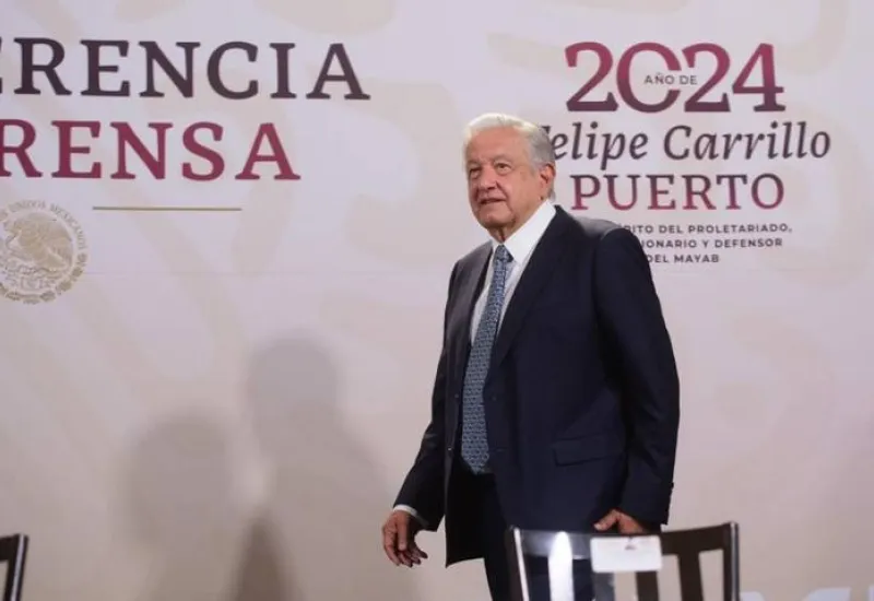 El presidente Andrés Manuel López Obrador durante la conferencia en Palacio Nacional este lunes 6 de mayo. Foto: Agencias