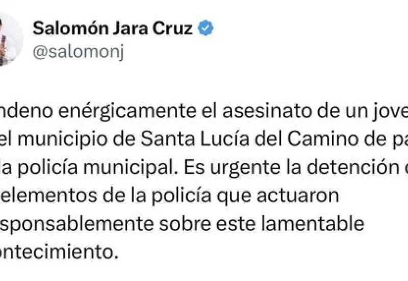 Salomón Jara se pronunció respecto al asesinato de un estudiante, en operativo alcoholímetro. 